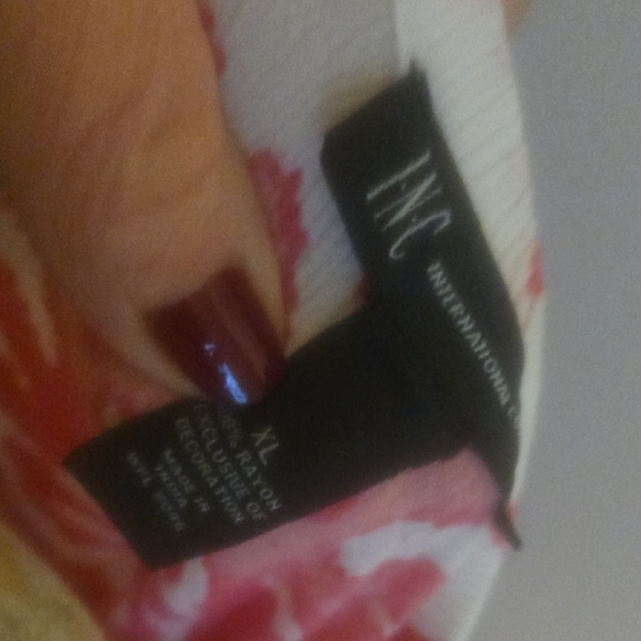 INC International Concepts Pink and White Blouse Size Xl - Picture 3 of 3